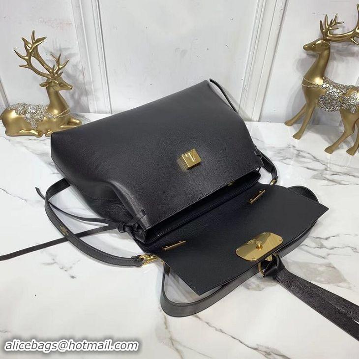 Crafted VALENTINO Origianl Leather Bag V0012 Black