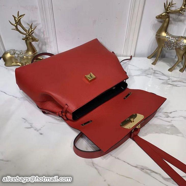 Pretty Style VALENTINO Origianl Leather Bag V0012 Red