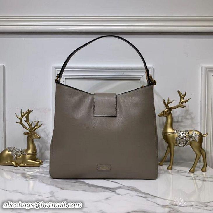 Best Product VALENTINO Origianl Palm Leather Bag V5002 Gray