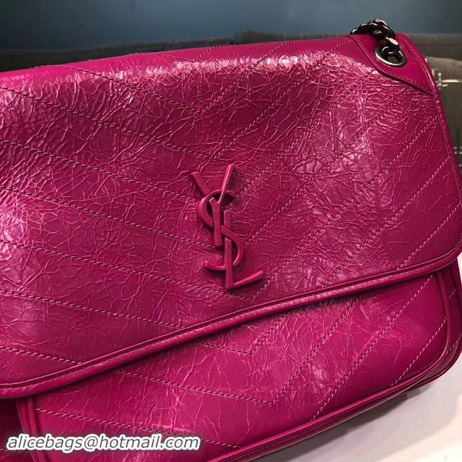 Luxury Yves Saint Laurent Calfskin Leather Shoulder Bag 483265 rose