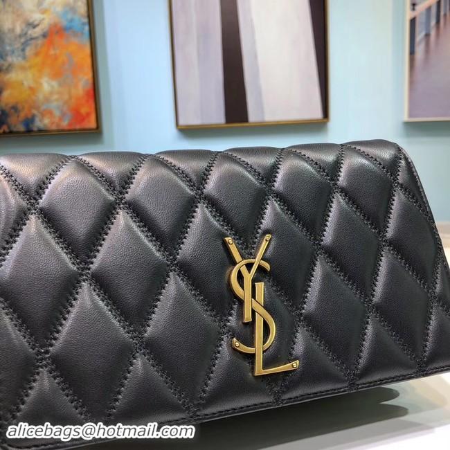 Classic SAINT LAURENT Angie quilted leather shoulder bag 568906 black