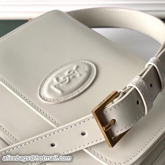 Classic SAINT LAURENT leather shoulder bag 36966 white