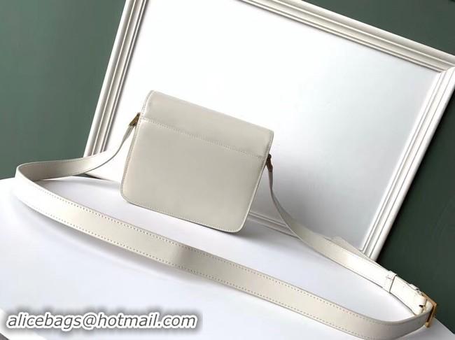 Classic SAINT LAURENT leather shoulder bag 36966 white