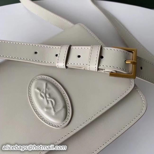 Classic SAINT LAURENT leather shoulder bag 36966 white