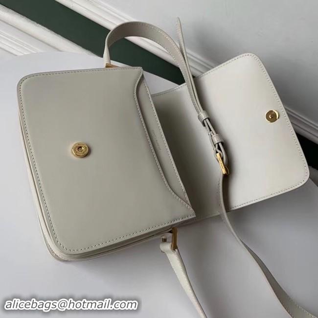 Classic SAINT LAURENT leather shoulder bag 36966 white