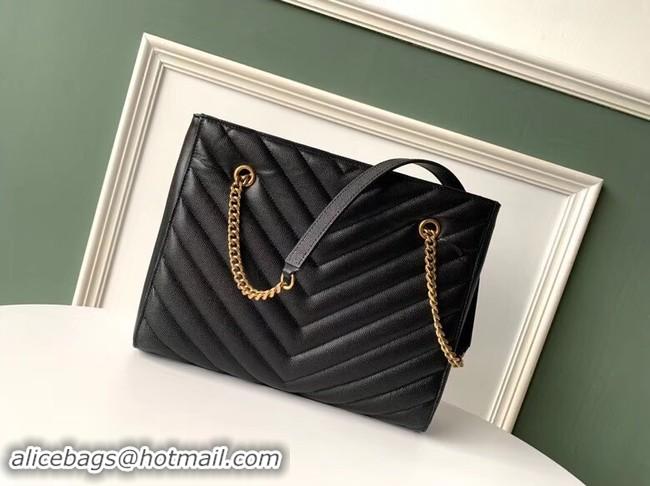 Fashion SAINT LAURENT leather shoulder bag 392742 black