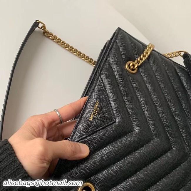 Fashion SAINT LAURENT leather shoulder bag 392742 black