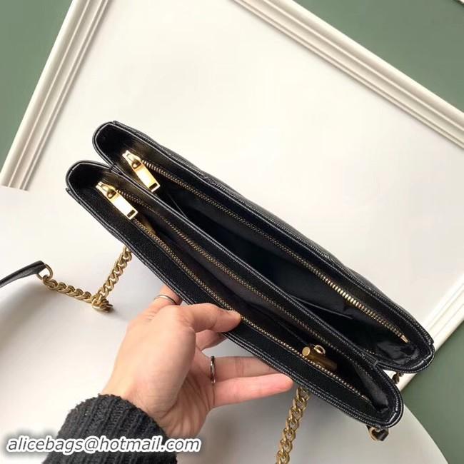 Fashion SAINT LAURENT leather shoulder bag 392742 black