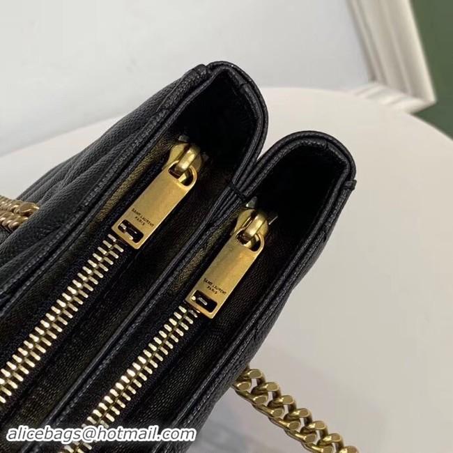 Fashion SAINT LAURENT leather shoulder bag 392742 black