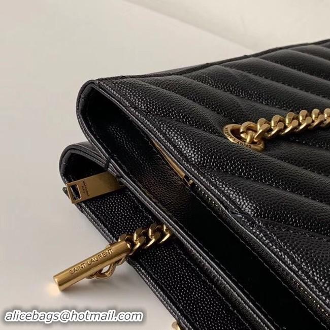 Fashion SAINT LAURENT leather shoulder bag 392742 black