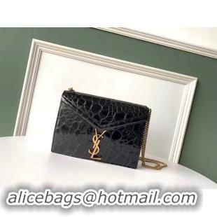 Fashion SAINT LAURENT leather shoulder bag 532750 black