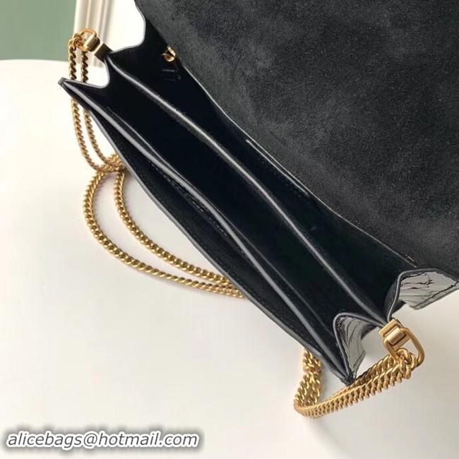 Fashion SAINT LAURENT leather shoulder bag 532750 black