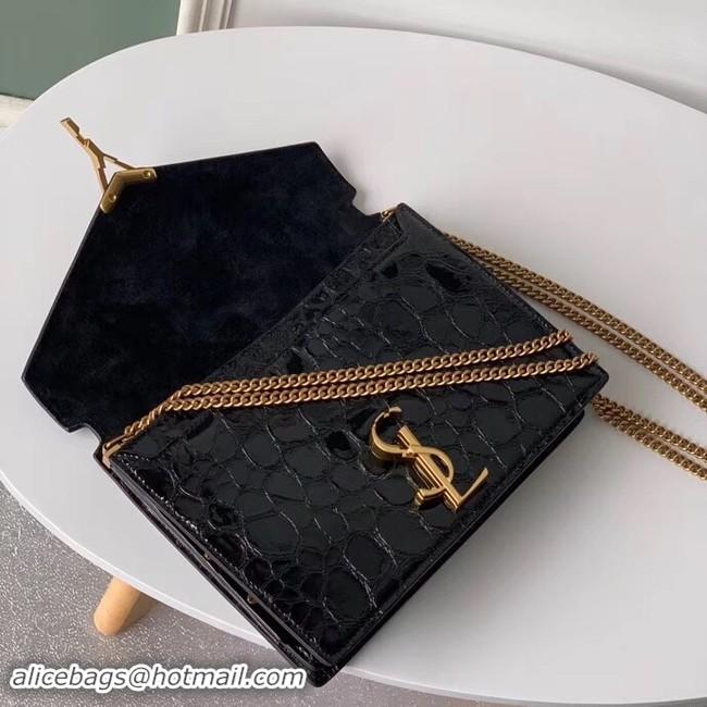 Fashion SAINT LAURENT leather shoulder bag 532750 black