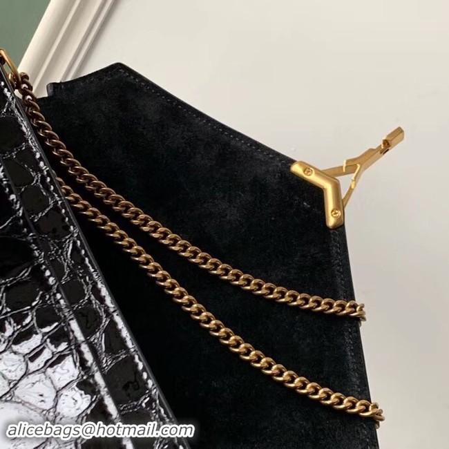 Fashion SAINT LAURENT leather shoulder bag 532750 black