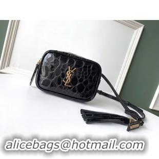 Luxury SAINT LAURENT leather shoulder bag 536650 black