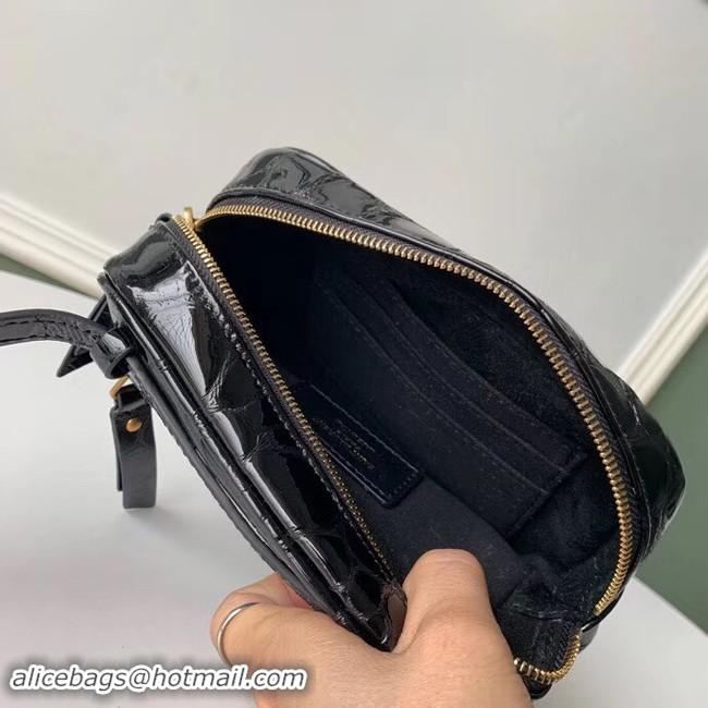 Luxury SAINT LAURENT leather shoulder bag 536650 black