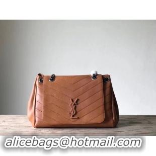 Best Quality SAINT LAURENT Medium Nolita leather shoulder bag 61877 Camel