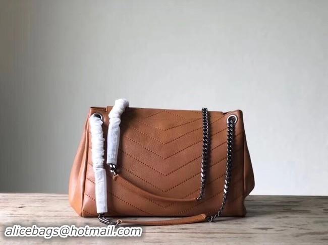 Best Quality SAINT LAURENT Medium Nolita leather shoulder bag 61877 Camel