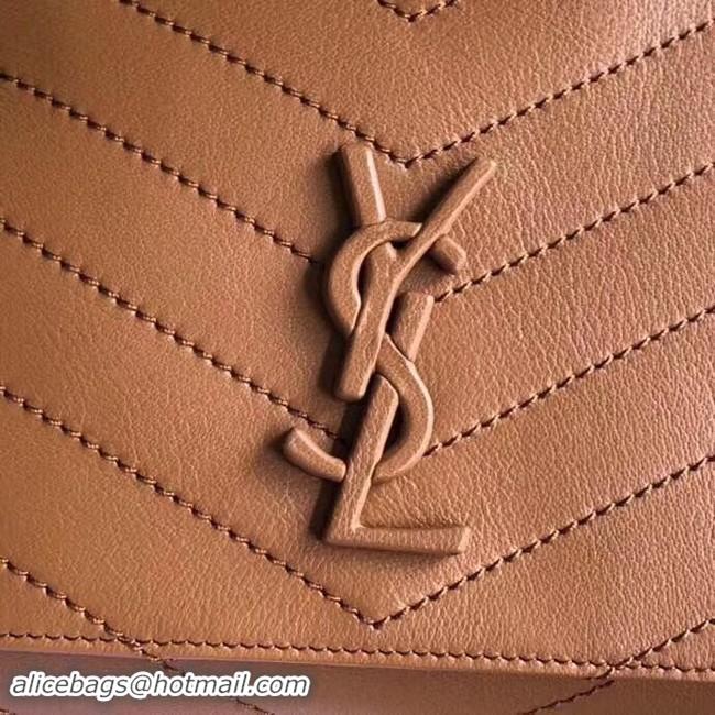 Best Quality SAINT LAURENT Medium Nolita leather shoulder bag 61877 Camel