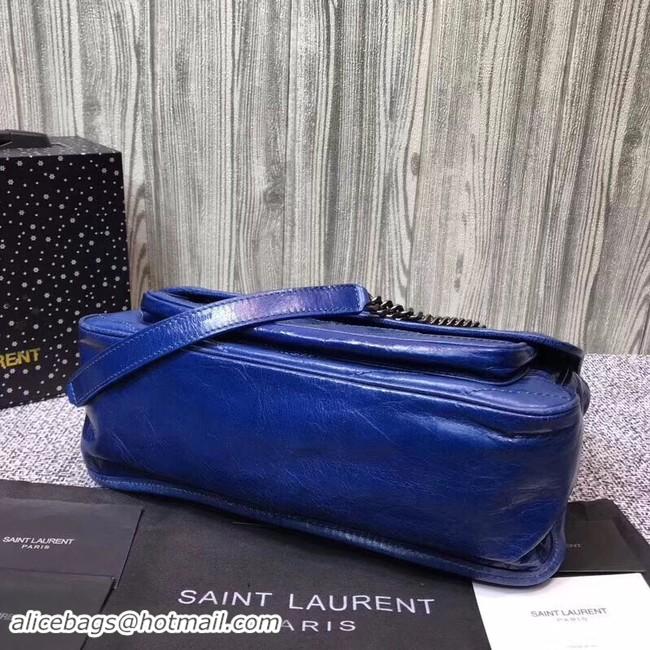 High Quality SAINT LAURENT Medium Niki leather shoulder bag 61060 blue