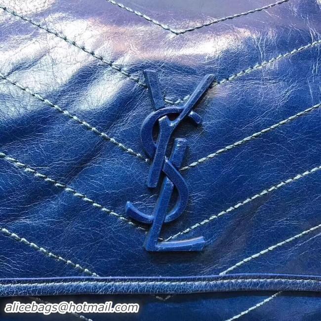 High Quality SAINT LAURENT Medium Niki leather shoulder bag 61060 blue