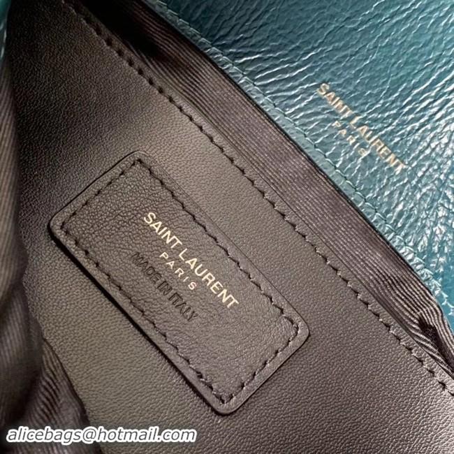 Fashion SAINT LAURENT Medium Niki leather shoulder bag 61060 sky blue