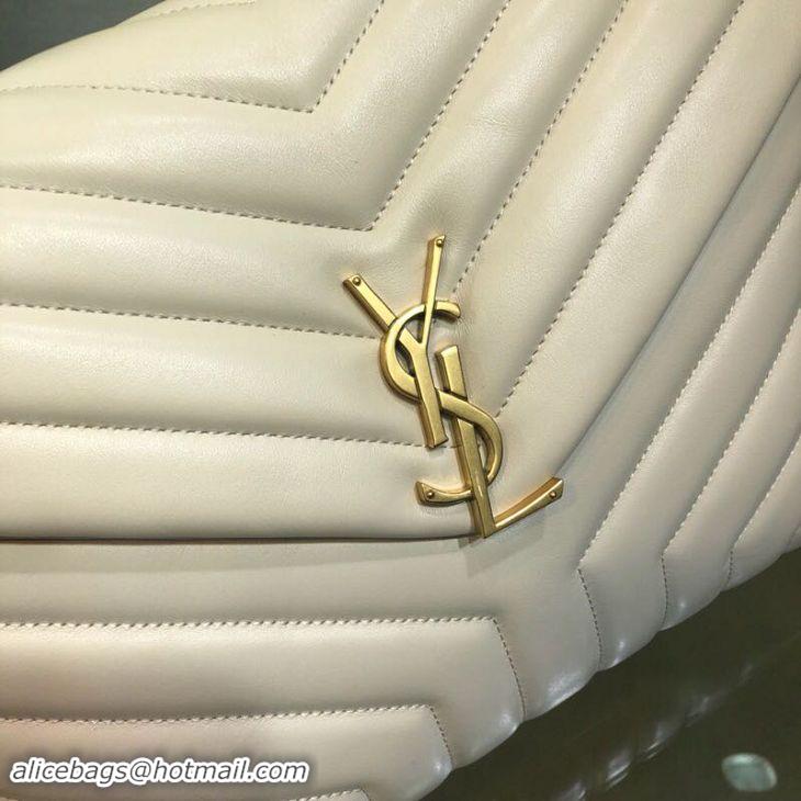 Best Price SAINT LAURENT Loulou Monogram medium quilted leather shoulder bag 74558 beige