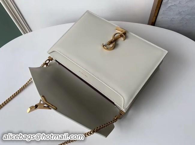 Popular Style SAINT LAURENT Cassandra leather shoulder bag 532750 white