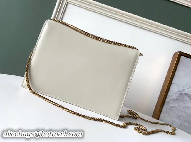 Popular Style SAINT LAURENT Cassandra leather shoulder bag 532750 white