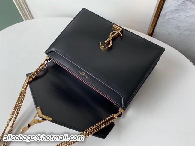 Charming SAINT LAURENT Cassandra leather shoulder bag 532750 black