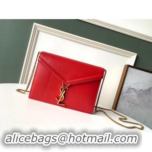 Discount SAINT LAURENT Cassandra leather shoulder bag 532750 red