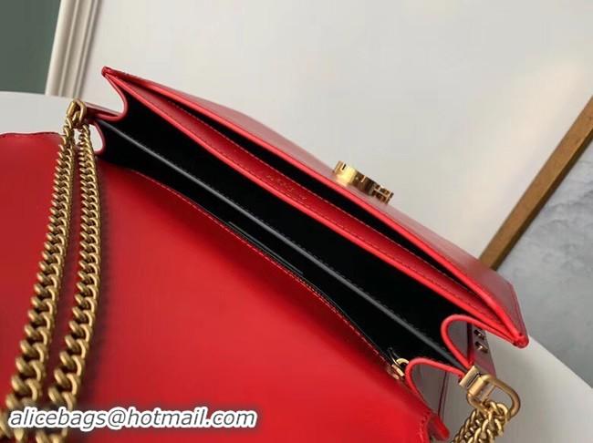 Discount SAINT LAURENT Cassandra leather shoulder bag 532750 red