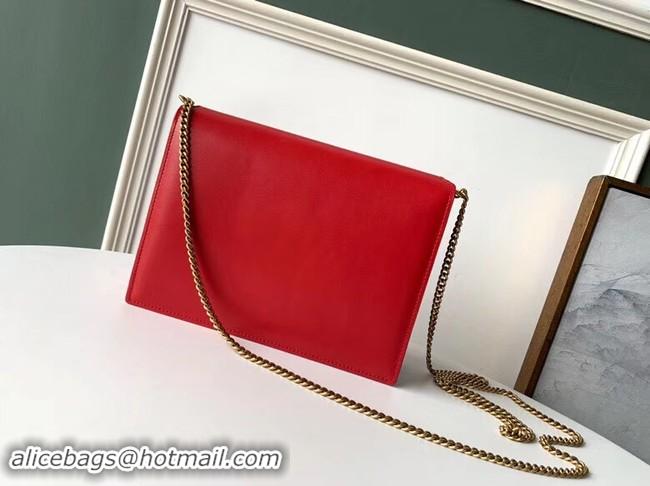 Discount SAINT LAURENT Cassandra leather shoulder bag 532750 red