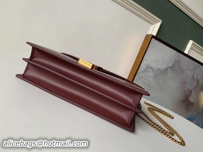 New Style SAINT LAURENT Cassandra leather shoulder bag 532750 Burgundy