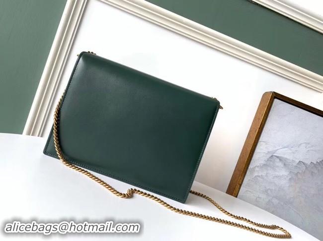 Trendy Design SAINT LAURENT Cassandra leather shoulder bag 532750 Dark Green