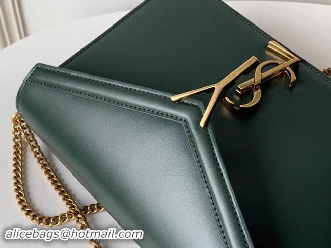 Trendy Design SAINT LAURENT Cassandra leather shoulder bag 532750 Dark Green