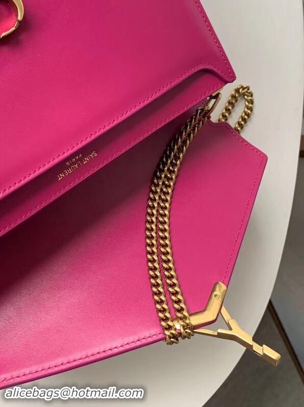 Discount SAINT LAURENT Cassandra leather shoulder bag 532750 Rose