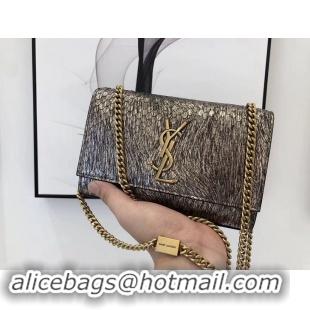 Unique Style SAINT LAURENT Kate Snake Leather croc-embossed Shoulder Bag 474366 Gold