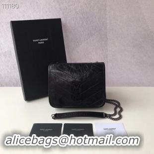 New Style SAINT LAURENT Niki Mini leather shoulder bag 03743 black