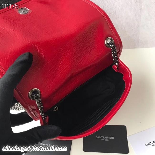 Lowest Cost SAINT LAURENT Niki Mini leather shoulder bag 03743 red