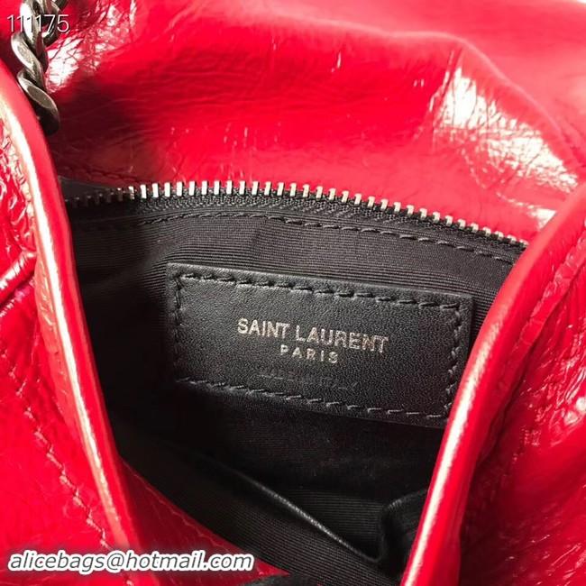 Lowest Cost SAINT LAURENT Niki Mini leather shoulder bag 03743 red