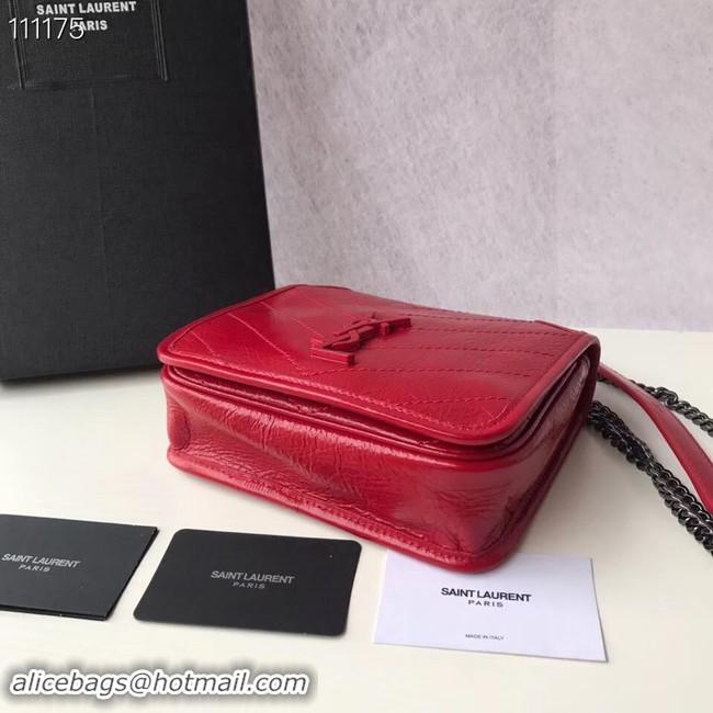 Lowest Cost SAINT LAURENT Niki Mini leather shoulder bag 03743 red