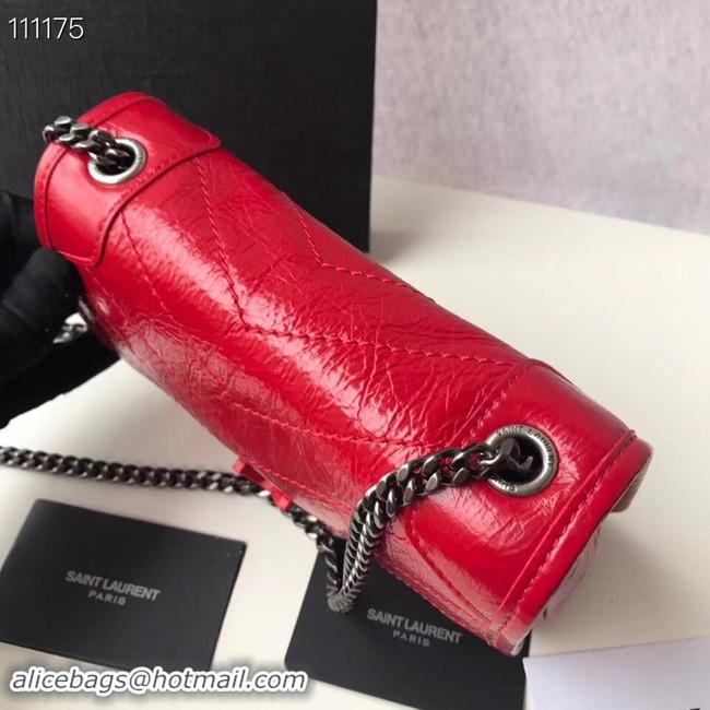 Lowest Cost SAINT LAURENT Niki Mini leather shoulder bag 03743 red