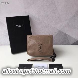 Luxury SAINT LAURENT Niki Mini leather shoulder bag 03743 Chestnut