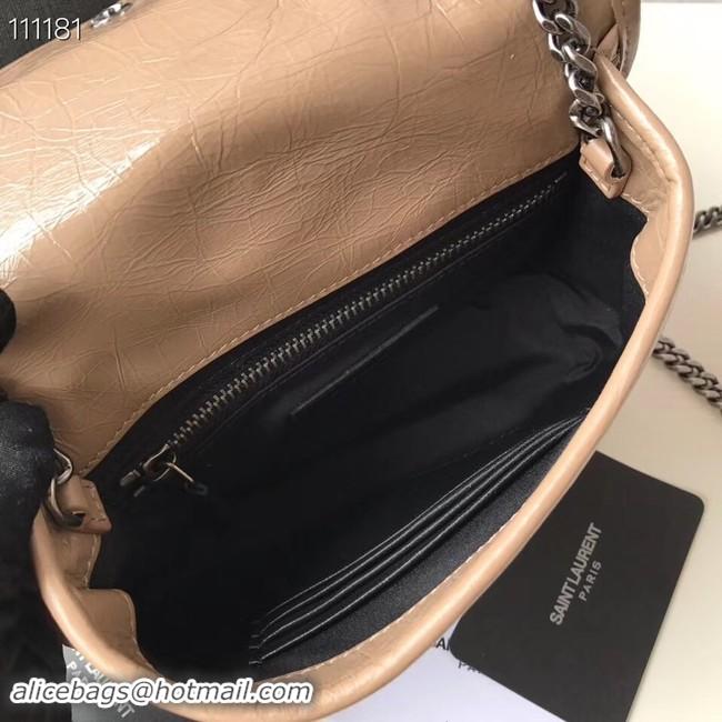 Luxury SAINT LAURENT Niki Mini leather shoulder bag 03743 Chestnut