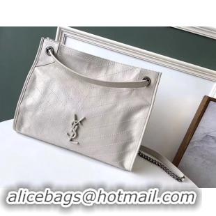 New Product SAINT LAURENT Niki Medium leather shoulder bag 5814 white