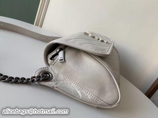 Famous SAINT LAURENT Niki leather belt bag 577124 white