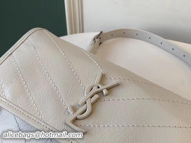 Famous SAINT LAURENT Niki leather belt bag 577124 white