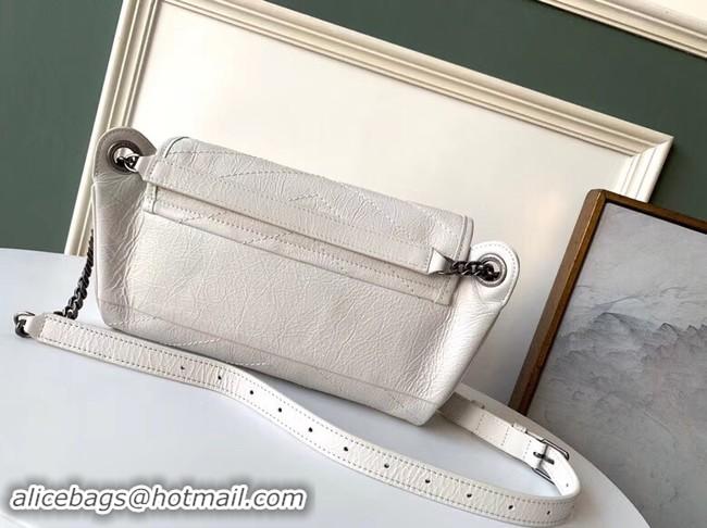 Famous SAINT LAURENT Niki leather belt bag 577124 white