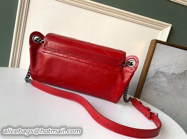 Sophisticated SAINT LAURENT Niki leather belt bag 577124 red